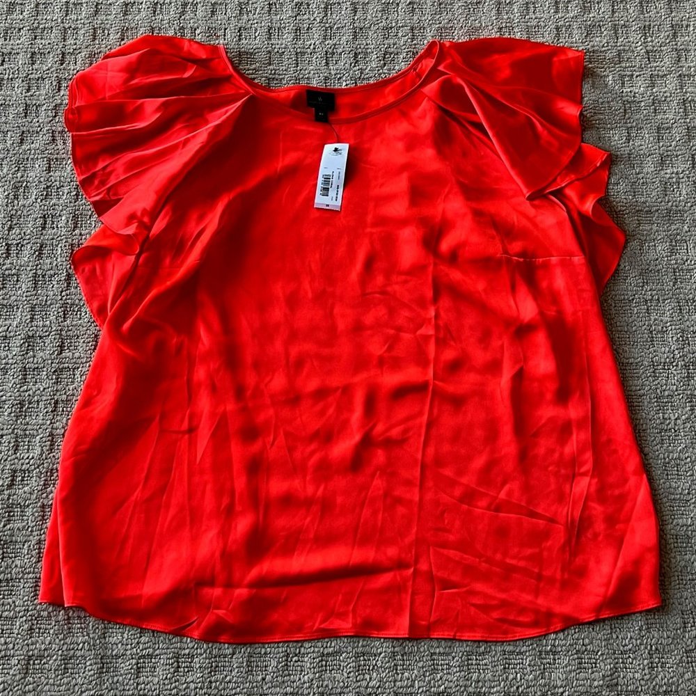 NWT Worthington Plus Ruffle Sleeve Blouse - 2X